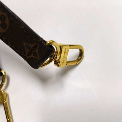 LOUIS VUITTON SAC PLAT BB Brown Coated Canvas Monogram Notepad Bag Crossbody Shoulder Bag Sling Bag Golden Hardware Removable Strap-(SKU)-954740431