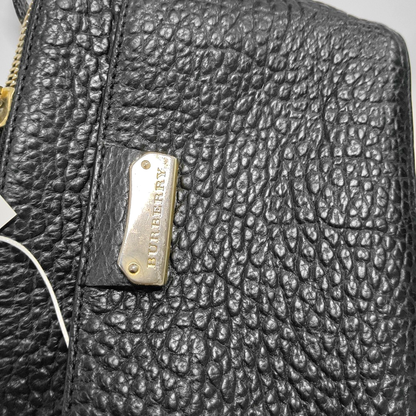 BURBERRY Harrogate Black Cowhide Single Shoulder Bag Crossbody Bag Golden hardware-(SKU)-933835304