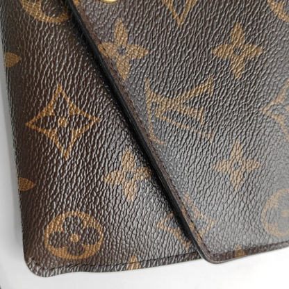 LOUIS VUITTON JEANNE Brown coated canvas vintage wallet Golden hardware Sub-bag-(SKU)-949079769