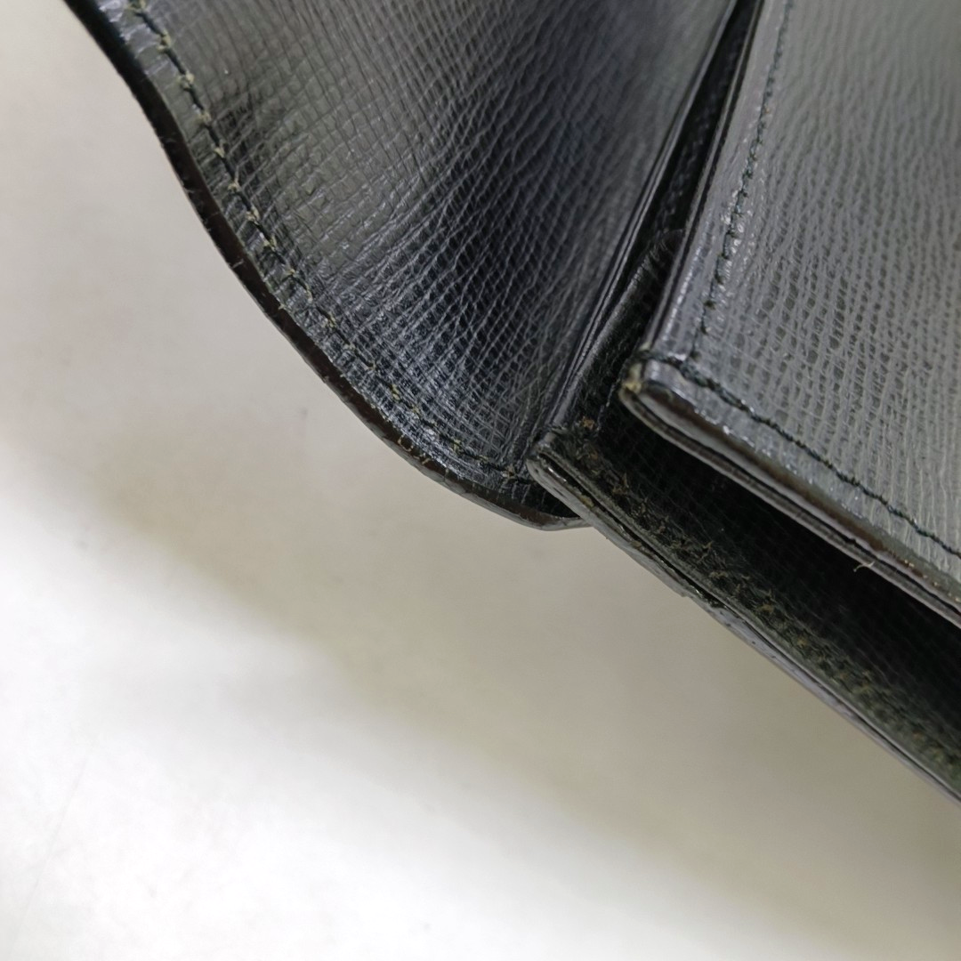BURBERRY Black Leather Clutch Golden hardware-(SKU)-948252545