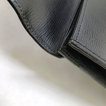BURBERRY Black Leather Clutch Golden hardware-(SKU)-948252545