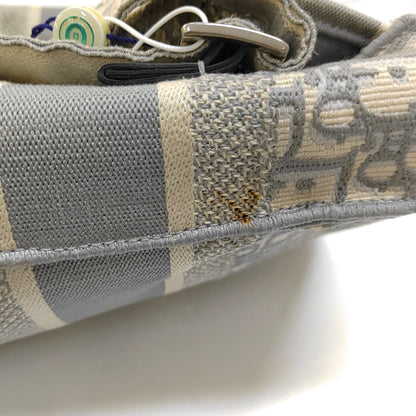 DIOR Diorcamp Grey Canvas Monogram Crossbody Bag Single Shoulder Bag Silver Hardware-(SKU)-968970335