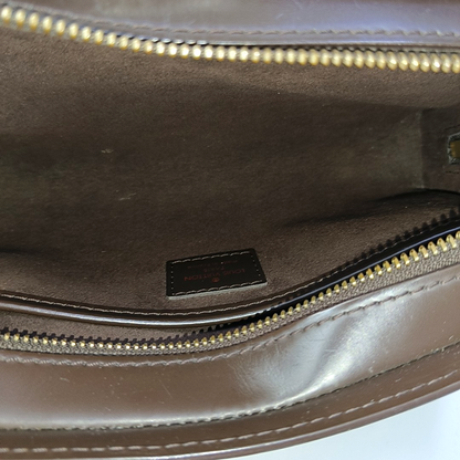 LOUIS VUITTON SAINT LOUIS Brown Coated Canvas Checkered Handbag Golden hardware-(SKU)-956148257