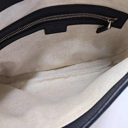 GUCCI Jackie 1961 Small Blue Coated Canvas Monogram Single Shoulder Bag Crossbody Bag with Detachable Strap and Accessories-(SKU)-944653565