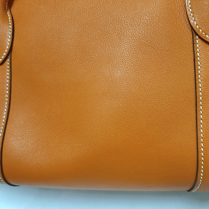 HERMÈS Voyage Polochon Orange Evercolor Calfskin Handbag Golden Hardware 🄽-(SKU)-943397886