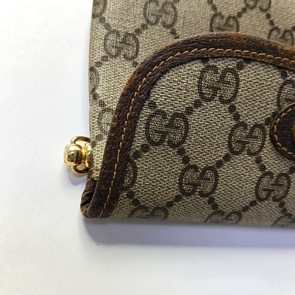 GUCCI Tote bag Khaki Coated Canvas Monogram Handbag Single Shoulder Bag Crossbody Bag Golden hardware-(SKU)-950487300