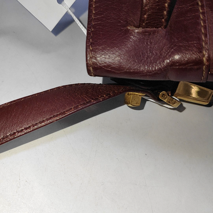Cartier Bucket bag Burgundy Cowhide Single Shoulder Bag Crossbody Bag Golden hardware-(SKU)-935400465