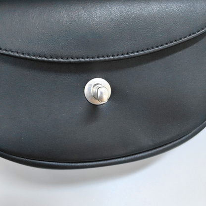 CHANEL COCO EYELETS Black Leather Quilted Single Shoulder Bag Crossbody Bag Silver Hardware 25 Clasp-(SKU)-952886640