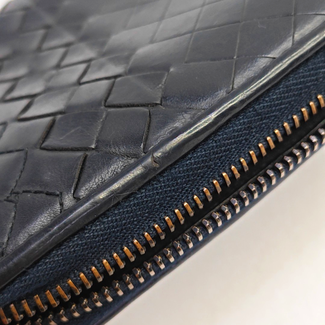 BOTTEGA VENETA Black Cowhide Woven Wallet Black hardware-(SKU)-947169349