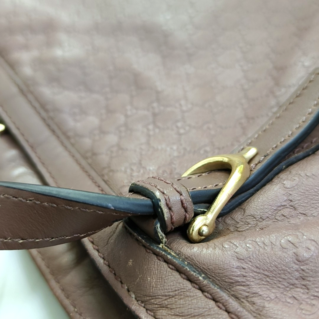GUCCI Microguccissima Beige Cowhide Monogram Jacquard Shoulder Bag Crossbody Bag Golden hardware-(SKU)-958831820