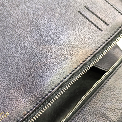 CELINE EDGE Black cowhide tote bag Silver Hardware-(SKU)-952921154