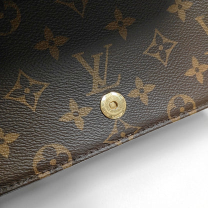 LOUIS VUITTON LILY Brown Coated Canvas Monogram Crossbody Bag Shoulder Bag Handbag Gold Hardware Removable Strap Complete Accessories-(SKU)-970716535