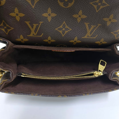 LOUIS VUITTON MÉTIS EAST WEST Brown Coated Canvas Monogram Crossbody Shoulder Bag Tote Bag Single Shoulder Bag with Detachable Straps-(SKU)-966155096