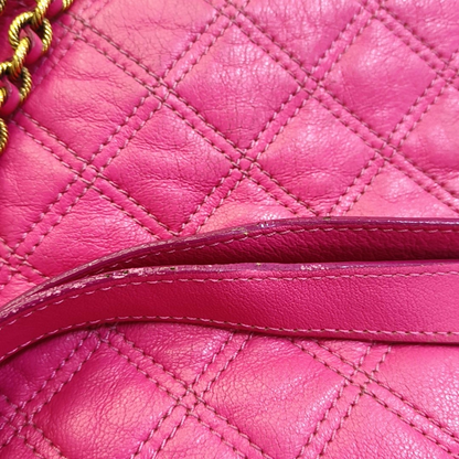 MARC JACOBS Fuchsia Leather Quilted Crossbody Bag Golden hardware-(SKU)-944011217