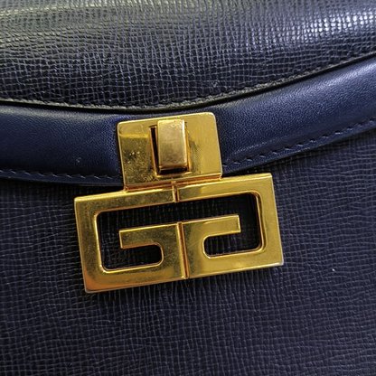 GIVENCHY Box Bag Black Cowhide Embossed Handbag Golden hardware Removable shoulder strap-(SKU)-944013708