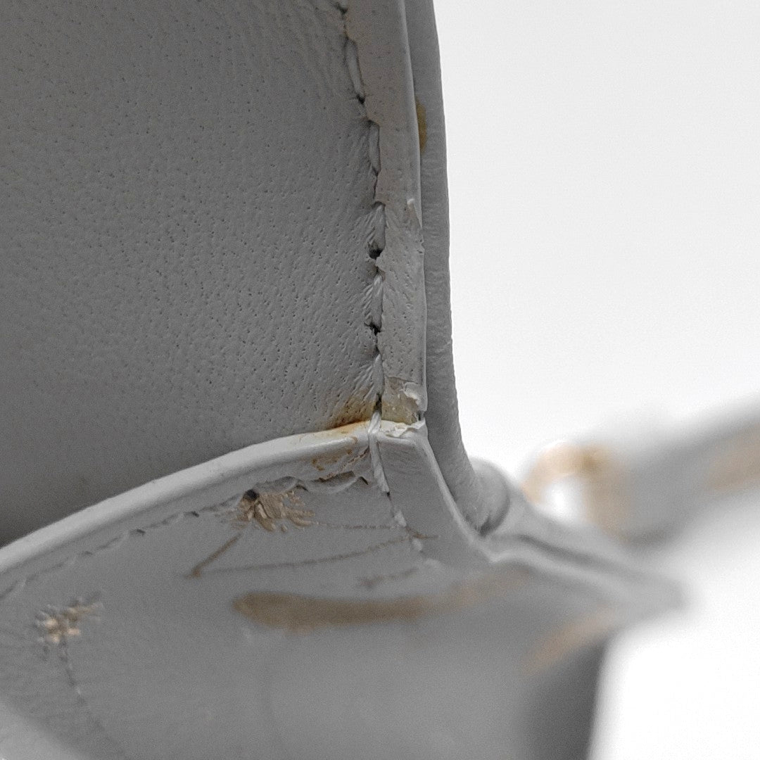 DIOR Miss Caro Mini White Leather Printed Crossbody Bag Single Shoulder Bag Golden White Hardware Removable Shoulder Strap-(SKU)-969767910