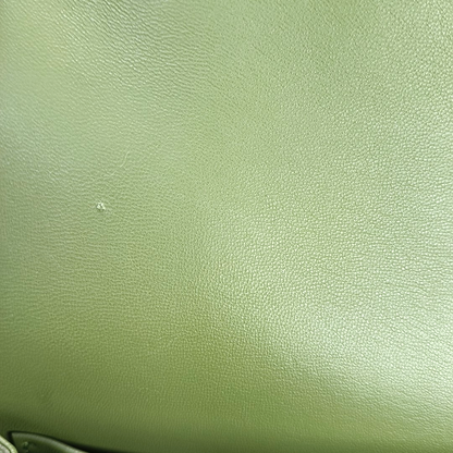CELINE TRIOMPHE Medium Green Calfskin Shoulder Bag with Gold Hardware-(SKU)-959931687