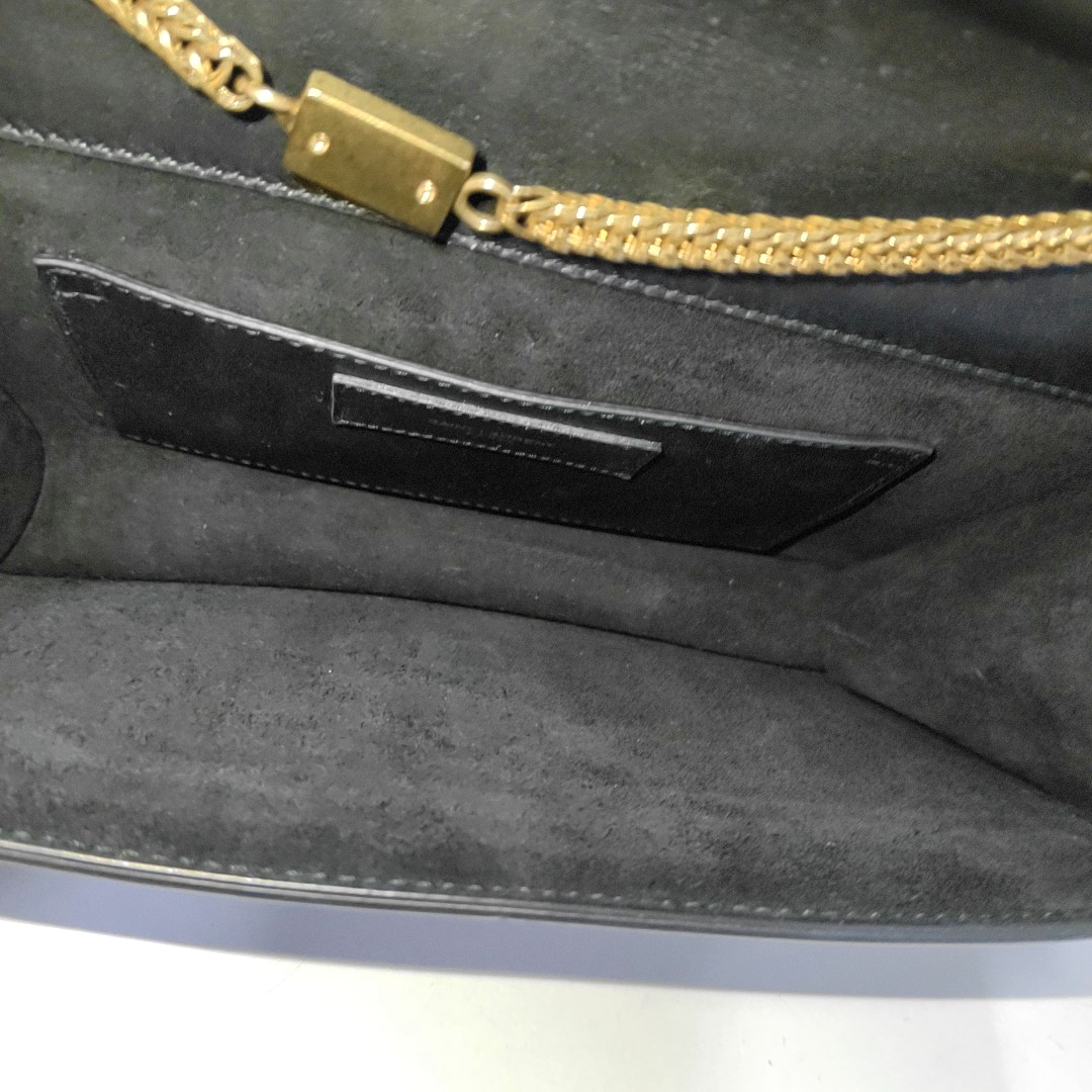 YSL VINTAGE BETTY Black Cowhide Single Shoulder Bag Crossbody Bag Golden hardware-(SKU)-939597796