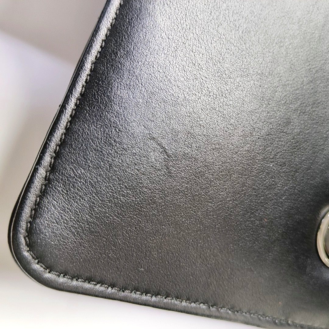 CHANEL URBAN SPIRIT Small Black Calfskin V-Shape Backpack with Silver Hardware, 22 compartments-(SKU)-967953802