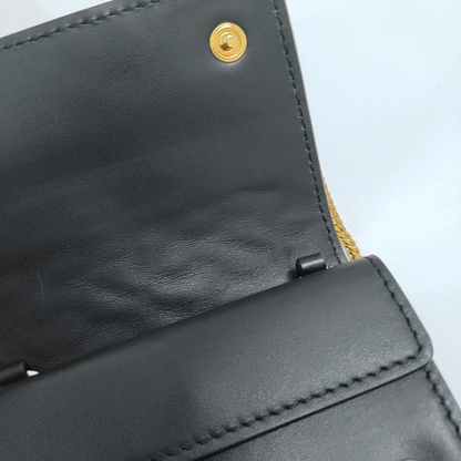 BURBERRY Black牛皮浮雕TBShoulder Bag Golden hardware Removable shoulder strap-(SKU)-953270143