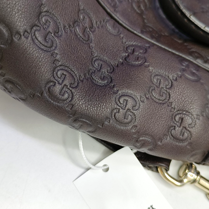 GUCCI Tote bag Dark Brown Cowhide Monogrammed Quilted Single Shoulder Bag Handbag Crossbody Golden hardware Removable shoulder strap-(SKU)-946858648