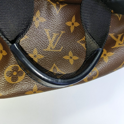 LOUIS VUITTON ZACK Medium Brown Coated Canvas Monogram Backpack Tote Bag Silver Hardware-(SKU)-965082946