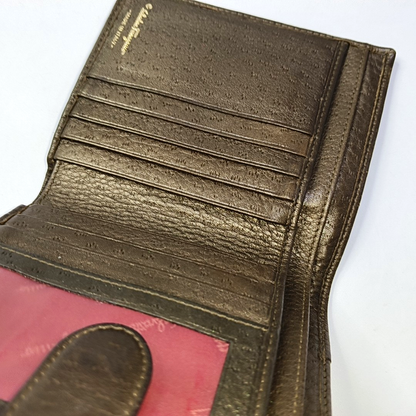 FERRAGAMO Brown Cowhide Wallet Golden hardware-(SKU)-943612339