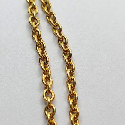DIOR Lucky Locket Gold Alloy Artificial Crystal Embedded Necklace Length48cm-(SKU)-937302536