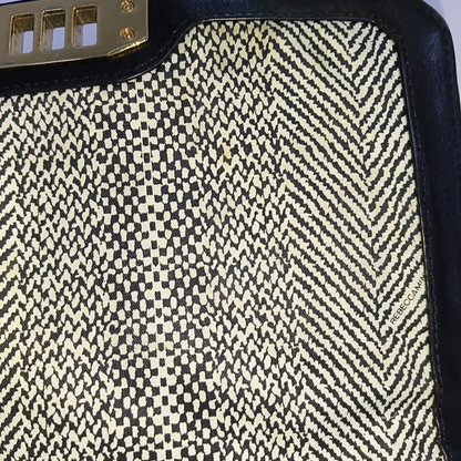 REBECCA MINKOFF Love  Black leather quilted crossbody single shoulder bag Golden hardware Removable shoulder strap-(SKU)-935256767