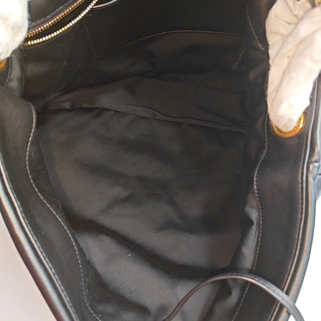 YSL JAMIE Black Lamb Leather Quilted Single-Shoulder Bag with Gold Hardware-(SKU)-966837052