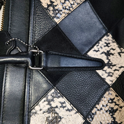 COACH CROSBY Black Leather Single Shoulder Bag Handbag Black hardware Removable shoulder strap-(SKU)-942426651