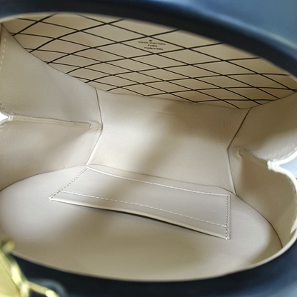 LOUIS VUITTON BOITE CHAPEAU Small size beige leather Boite Chapeau bag crossbody bag with handle, gold hardware, removable shoulder strap-(SKU)-958771402