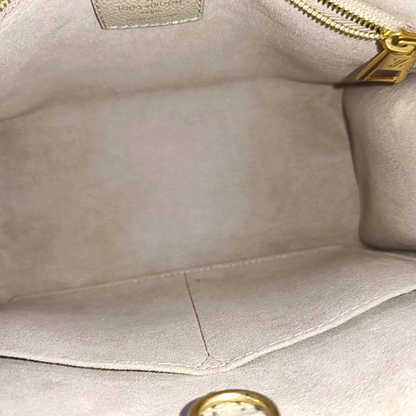 LOUIS VUITTON ONTHEGO Small Grey Calfskin Monogram Jungle Bag Shoulder Bag Tote Bag Crossbody Strap Gold Hardware Removable Strap-(SKU)-963972378