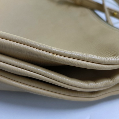 CELINE TRIO Small size Yellow cowhide single shoulder bag Golden hardware Sub-bag-(SKU)-958688928
