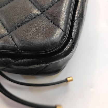 CHANEL CLASSIC FLAP black lambskin quilted diamond pattern crossbody bag shoulder bag gold hardware-(SKU)-967910600