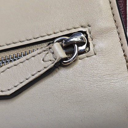 BURBERRY Macken Small size Burgundy Cowhide Single Shoulder Bag Crossbody Bag Silver Hardware Removable shoulder strap-(SKU)-947140810