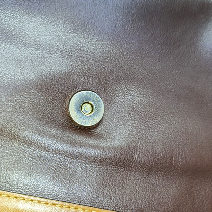 CELINE MACADAM CLUTCHES Dark Brown Cowhide Handbag Golden hardware-(SKU)-951570187