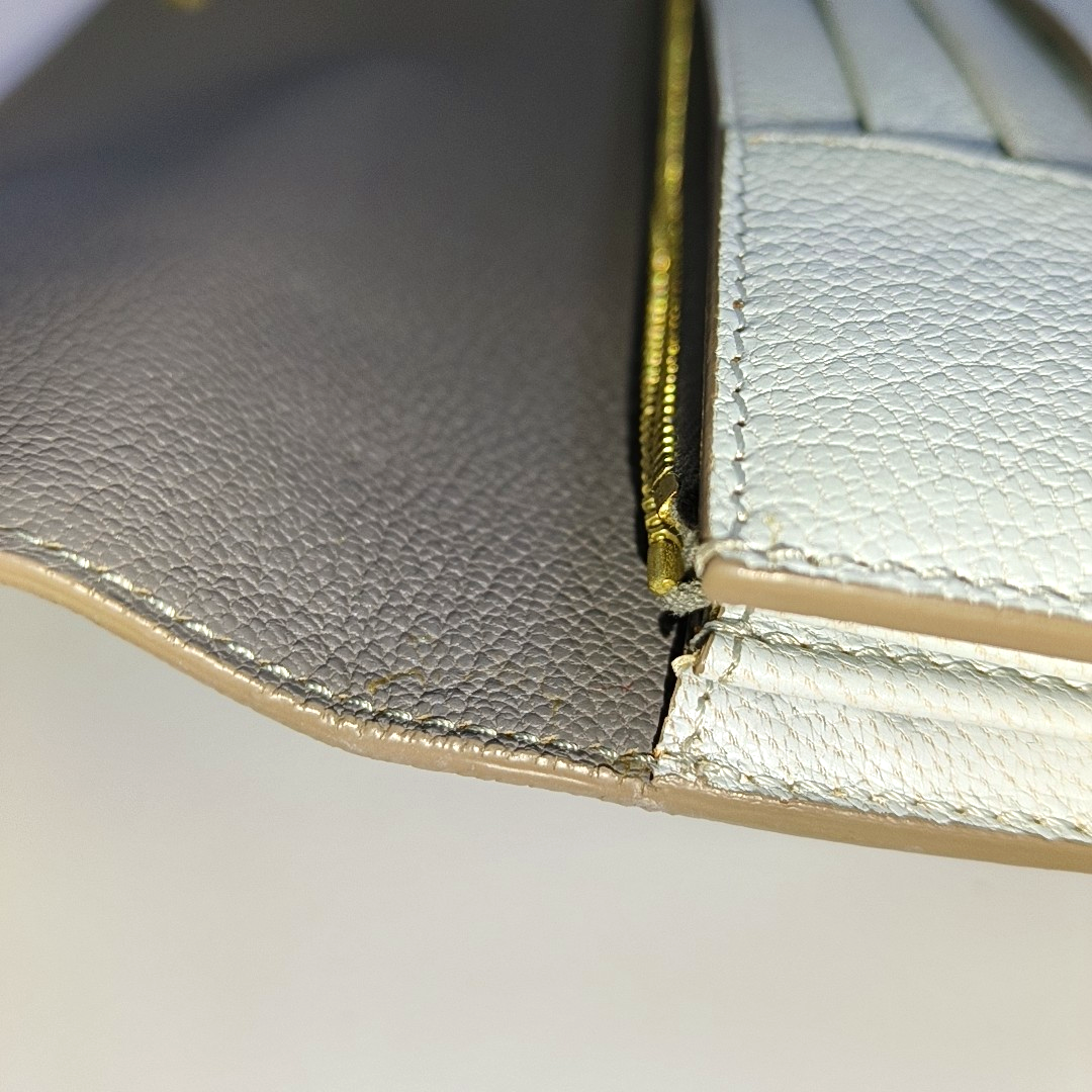 CELINE Light Blue Calfskin Wallet Golden hardware-(SKU)-940440188
