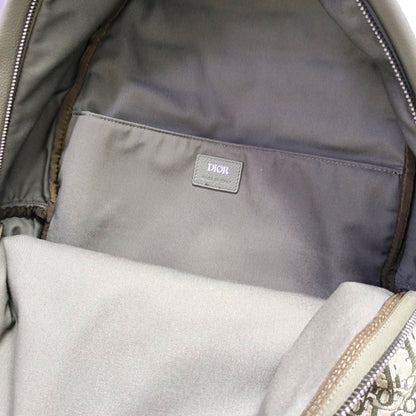 DIOR Rider Beige Canvas Monogram Jacquard Backpack with Silver Hardware-(SKU)-971045126