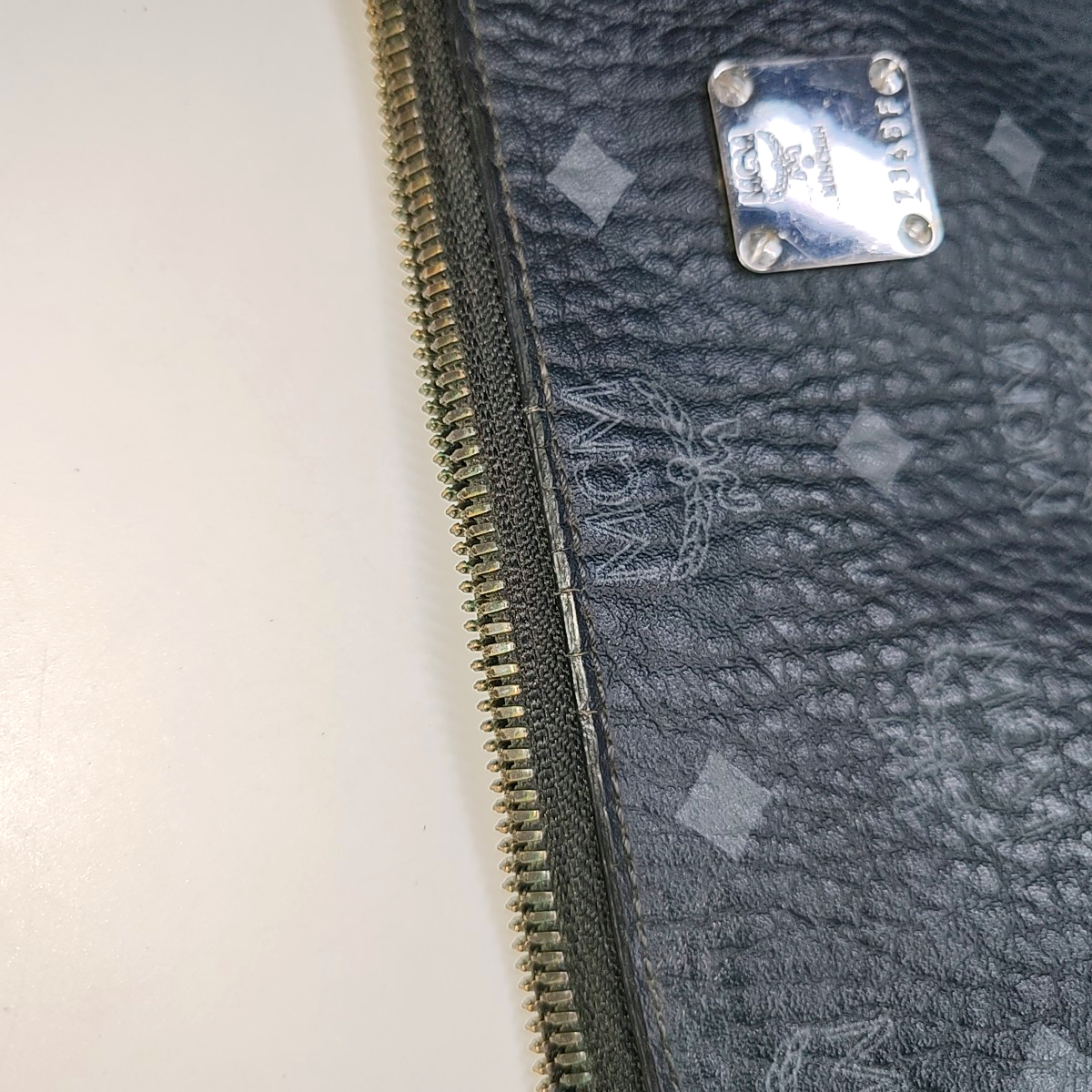 MCM ESSENTIAL Black coated canvas monogram handbag Silver Hardware-(SKU)-942090825