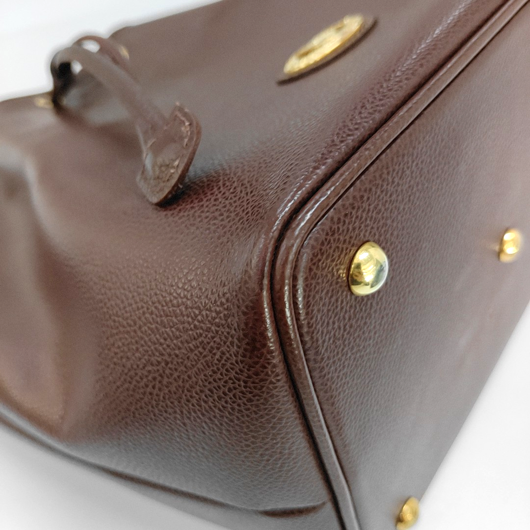 BURBERRY Bucket bag Dark Brown Cowhide Shoulder Bag Single Shoulder Bag Handbag Golden hardware-(SKU)-960309716