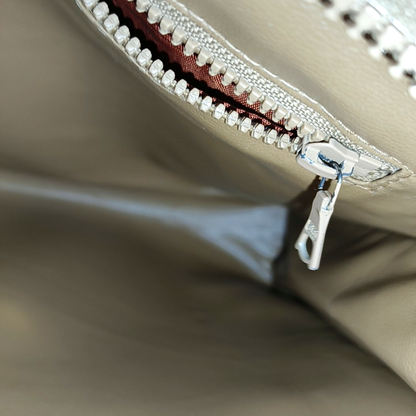 CELINE MACADAM CLUTCHES Khaki Coated Canvas Triumph Clutch Golden hardware-(SKU)-946907991