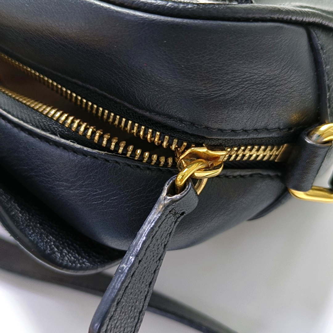 BURBERRY Buckle Black Cowhide Single Shoulder Bag Crossbody Bag Golden hardware-(SKU)-955784858