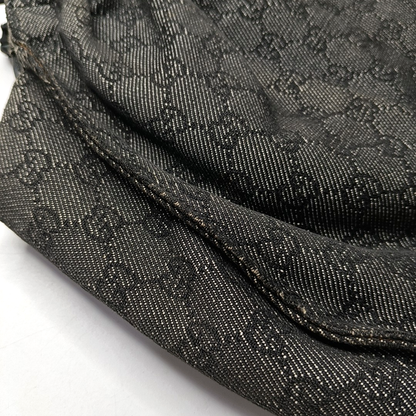 GUCCI Tote bag Dark Gray Canvas Monogrammed Handbag Golden hardware-(SKU)-948514581