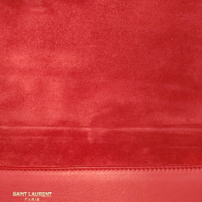 YSL CHYC Y LIGNE Red Cowhide Handbag Golden hardware-(SKU)-935154506