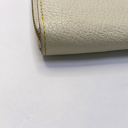 LOUIS VUITTON White Cowhide Stud Wallet Golden hardware-(SKU)-959603399