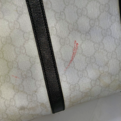 GUCCI Joy White Coated Canvas Monogram Handbag Golden hardware-(SKU)-942429656
