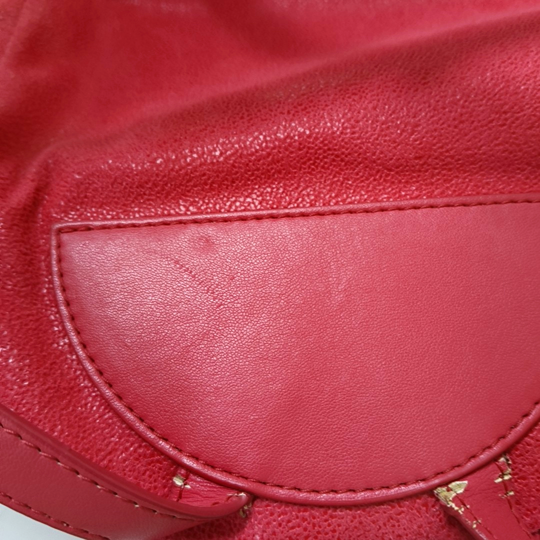STELLA McCARTNEY Falabella Red Fabric Backpack Black hardware-(SKU)-944717374