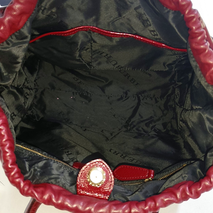 BURBERRY Dinton Red Cowhide Tote Bag Golden hardware-(SKU)-944819144