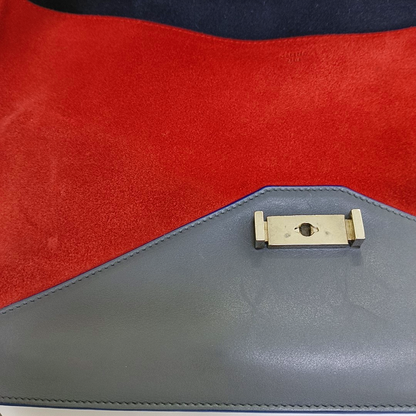 CELINE DIAMOND Multicolor Leather Single Shoulder Bag and Handbag Silver Hardware Removable shoulder strap-(SKU)-960786549